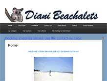 Tablet Screenshot of dianibeachalets.com